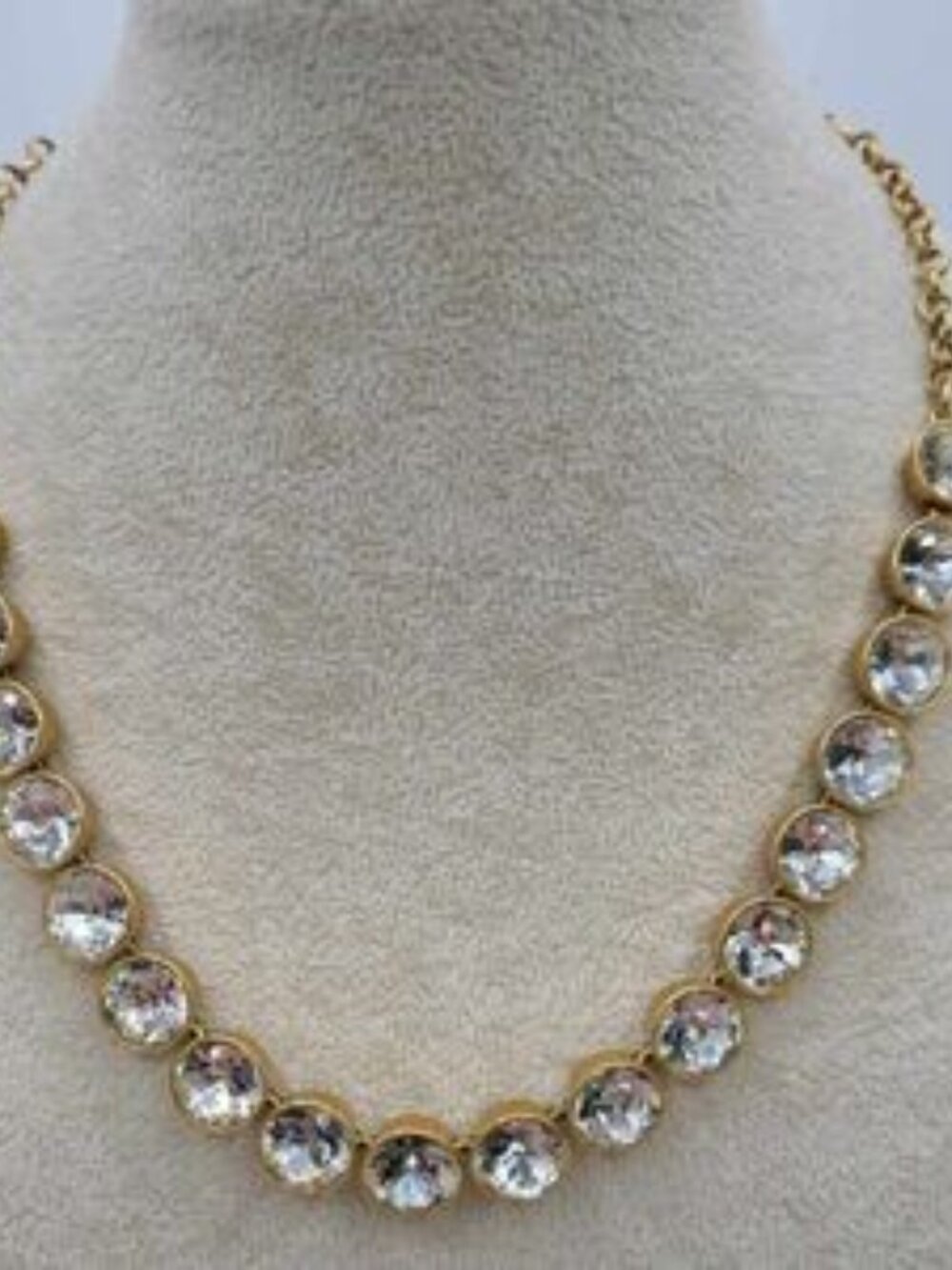 J Crew Clear Crystal Brulee Set Necklace